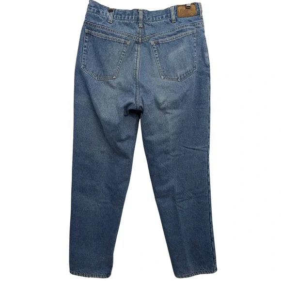 Cabelas Fleece Lined Jeans Mens 36 X-Long Blue Denim Insulated Work Pants - Picture 4 of 13